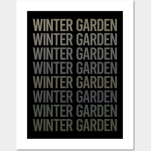 Gray Text Art Winter Garden Wall Art by flaskoverhand